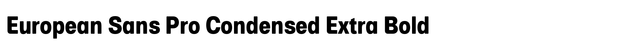 European Sans Pro Condensed Extra Bold image